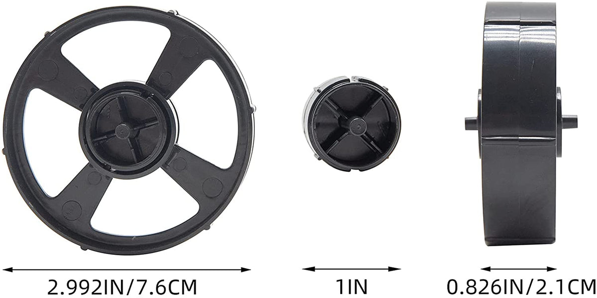 Desktop Tape Dispenser Adhesive Roll Holder (Fits 1" & 3" Core) with Weighted Nonskid Base Black
