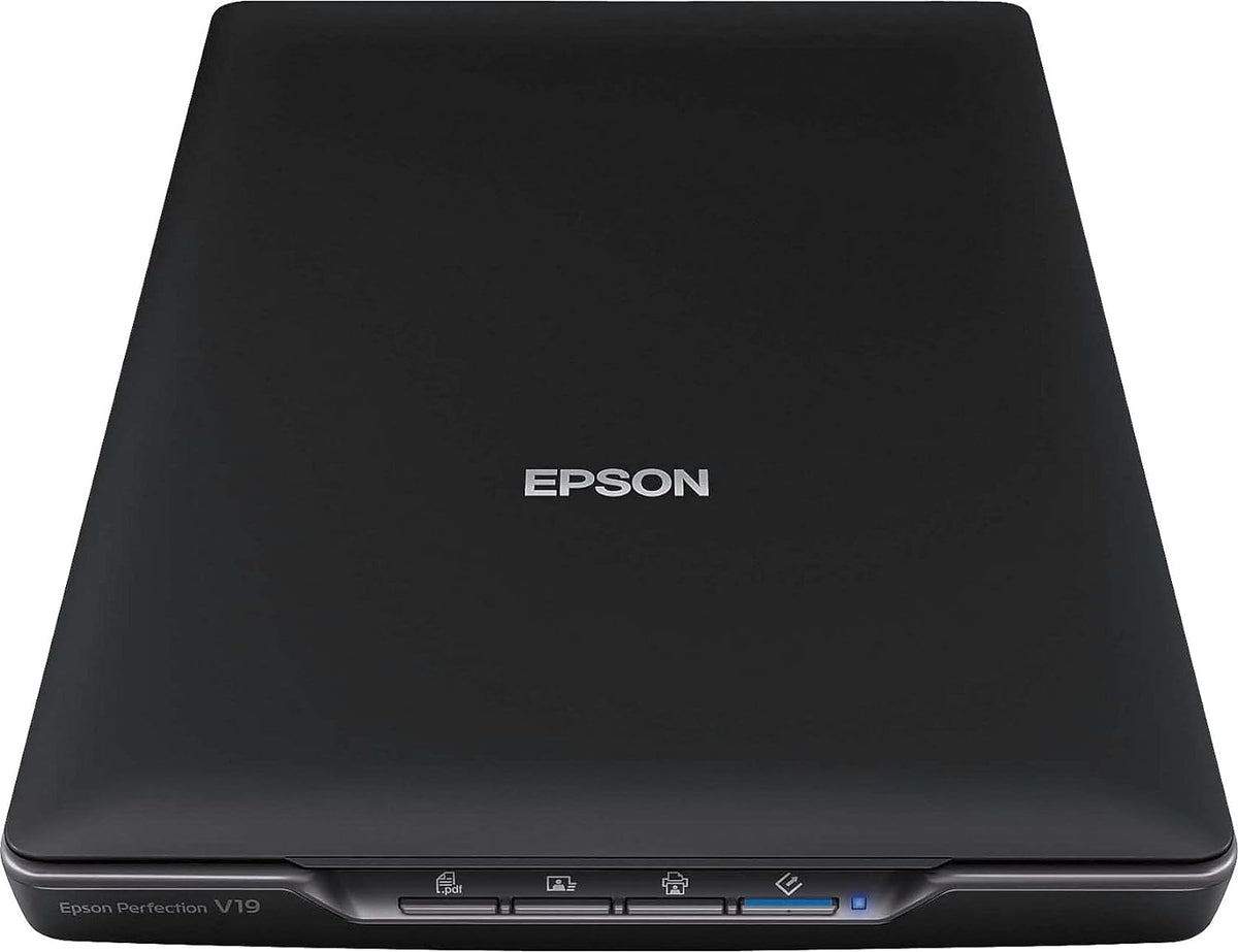Epson Perfection V19 Color Photo & Document Scanner with Scan-To-Cloud & 4800 Dpi Optical Resolution , Black