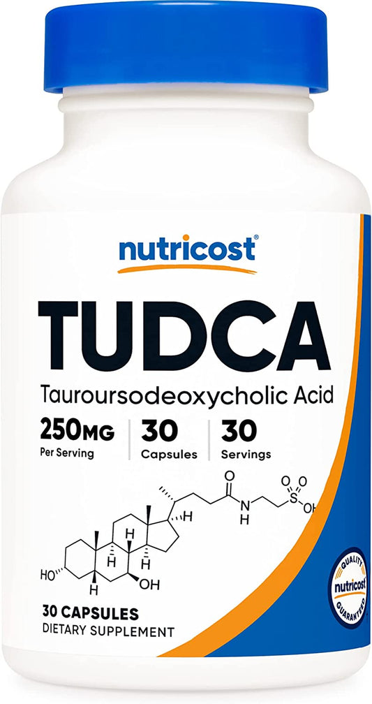 Nutricost Tudca 250Mg, 30 Capsules (Tauroursodeoxycholic Acid) - Gluten Free, Non-Gmo