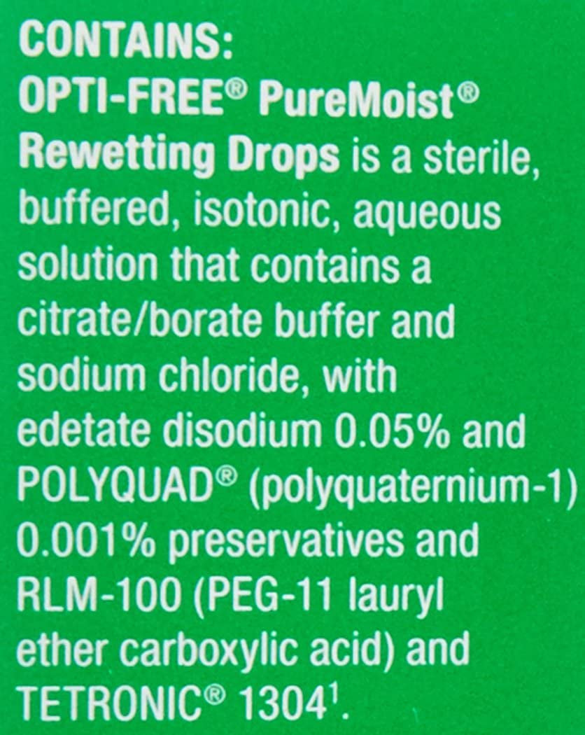 Opti-Free Puremoist Rewetting Drops, 12-Ml