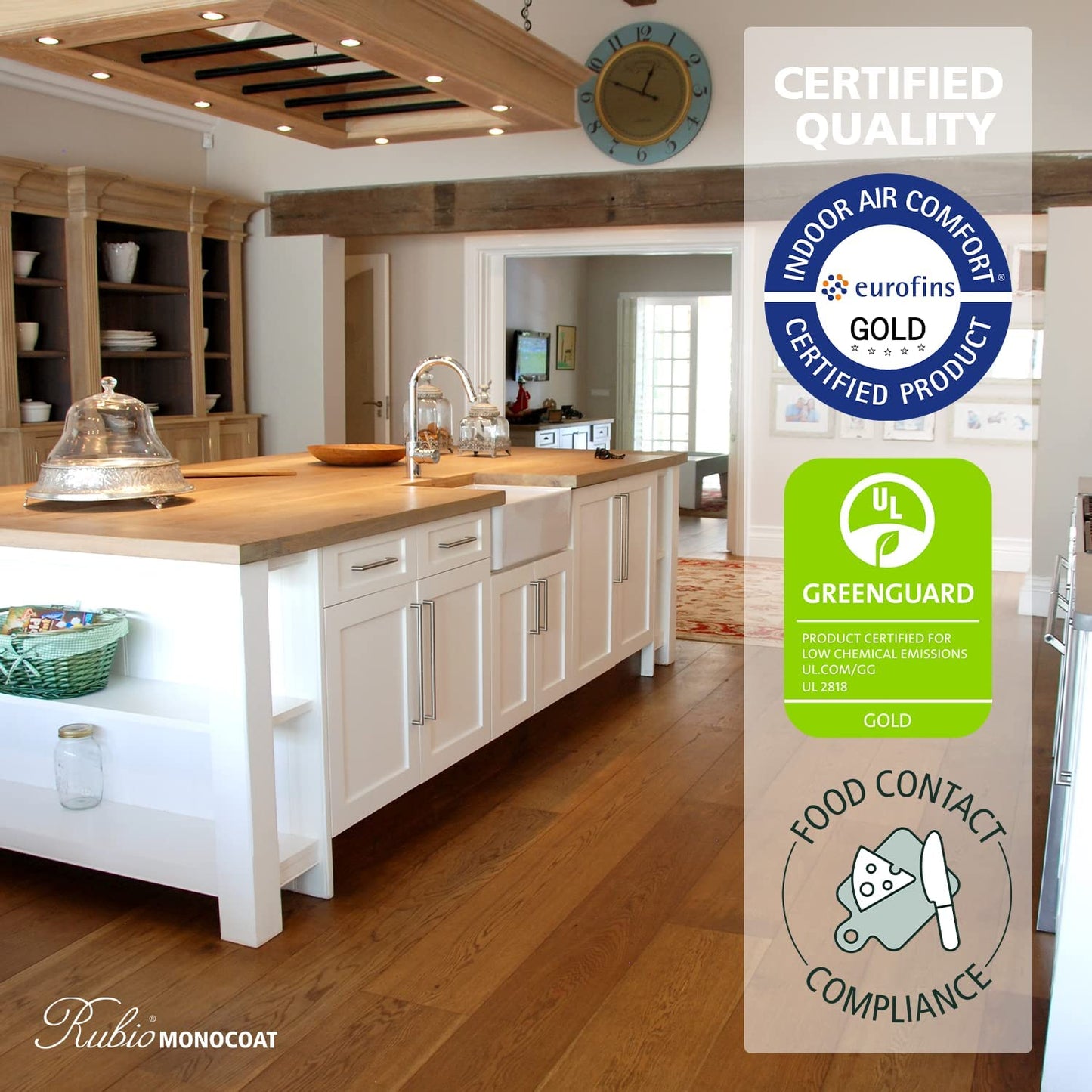 Rubio Monocoat Oil plus 2C, 350 Milliliters, Pure, Interior Wood Stain and Finish, Food Safe, Easy One-Coat, Linseed Oil, Plant Based, Voc/Solvent Free, Furniture & Flooring Hardwax Oil