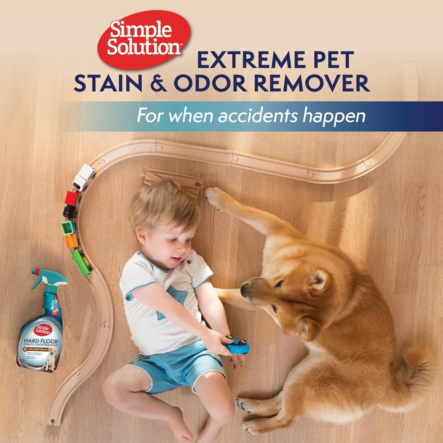 Simple Solution Cat Extreme Pet Stain and Odor Remover Spray - Enzymatic Cleaner with 3X Pro-Bacteria Cleaning Power, Cat-Formulated Strong Urine Pee Odor Destroyer - 32 Ounces