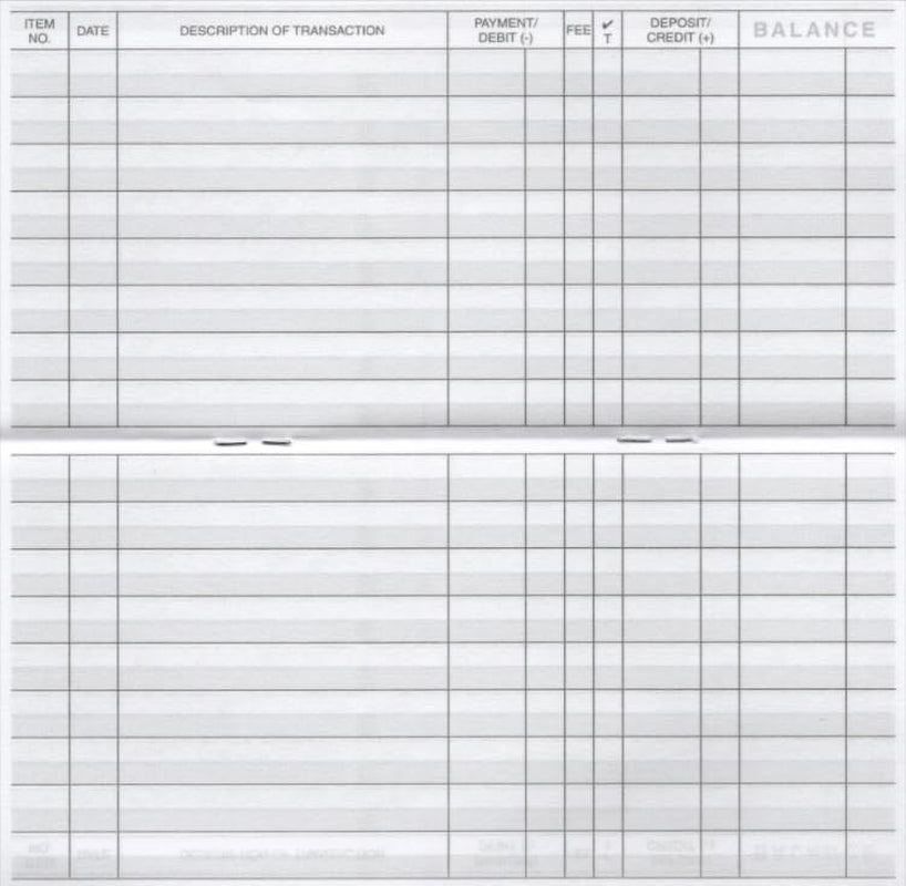 12 Check Registers for Personal Checkbook - Made in the USA - Checkbook Ledger Transaction Registers