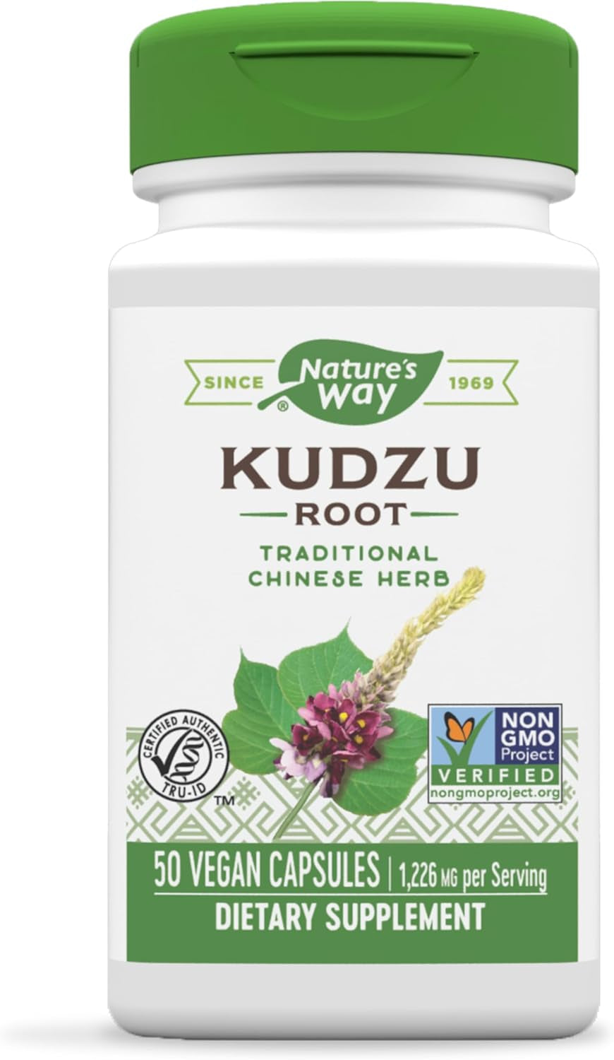 Nature'S Way Herbal Kudzu Root, 1,226 Mg per Serving, 50 Vegan Capsules