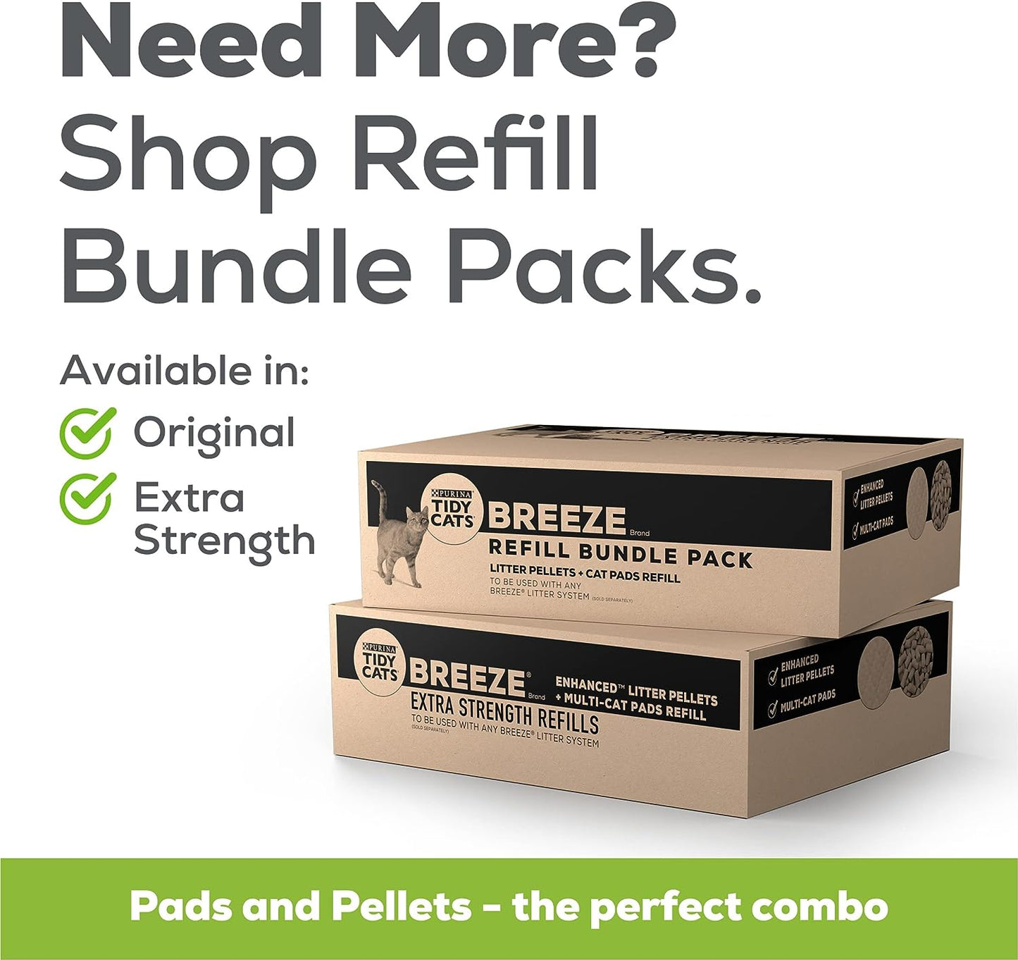 Purina Tidy Cats Cat Litter Breeze Pads Refill Pack Multi Cat Litter Pads - 8 Ct. Bags