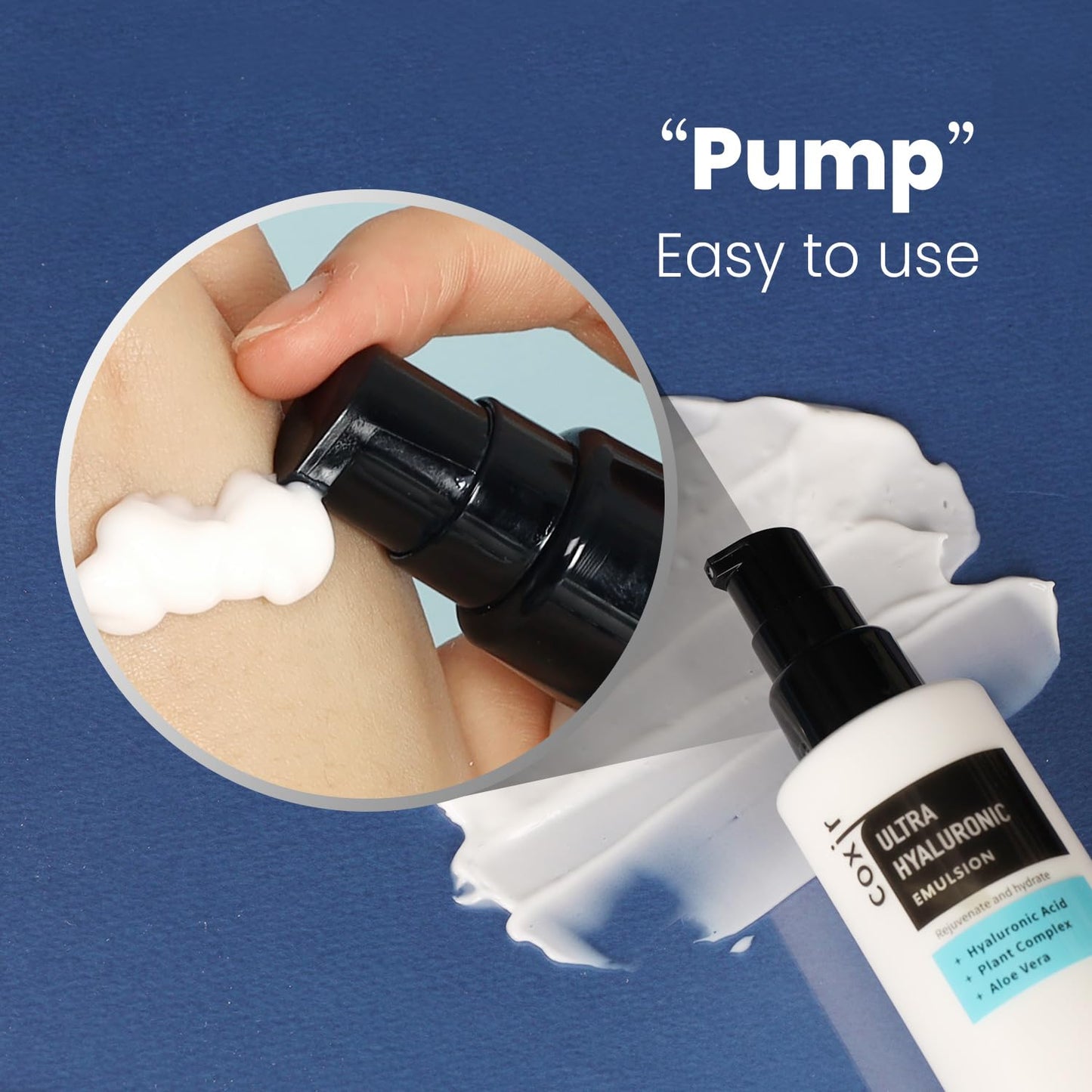 Coxir Ultra Hyaluronic Emulsion Moisturizer, 100 Milliliters (Pack of 1) | Lightweight, Long-Lasting Hydration, Hyaluronic Acid, Collagen, Plant Complex | Dry, Dehydrated Skin