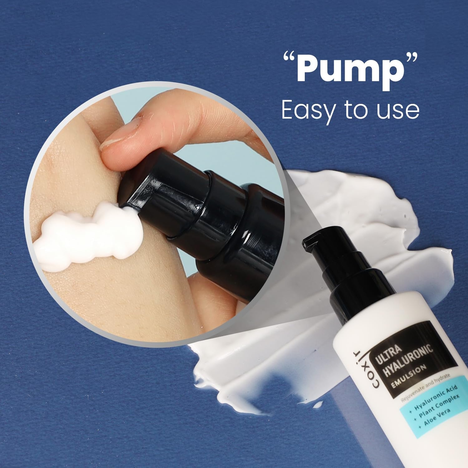 Coxir Ultra Hyaluronic Emulsion Moisturizer, 100 Milliliters (Pack of 1) | Lightweight, Long-Lasting Hydration, Hyaluronic Acid, Collagen, Plant Complex | Dry, Dehydrated Skin