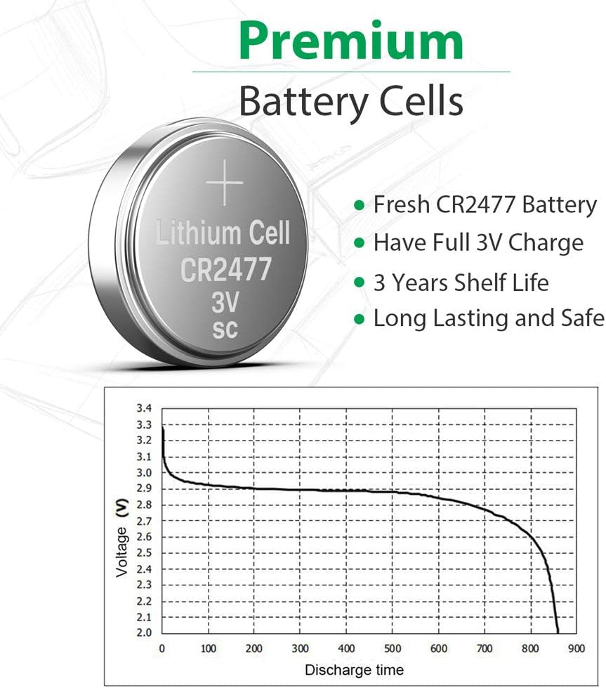 Licb CR2477 3V Lithium Battery (Pack of 10)