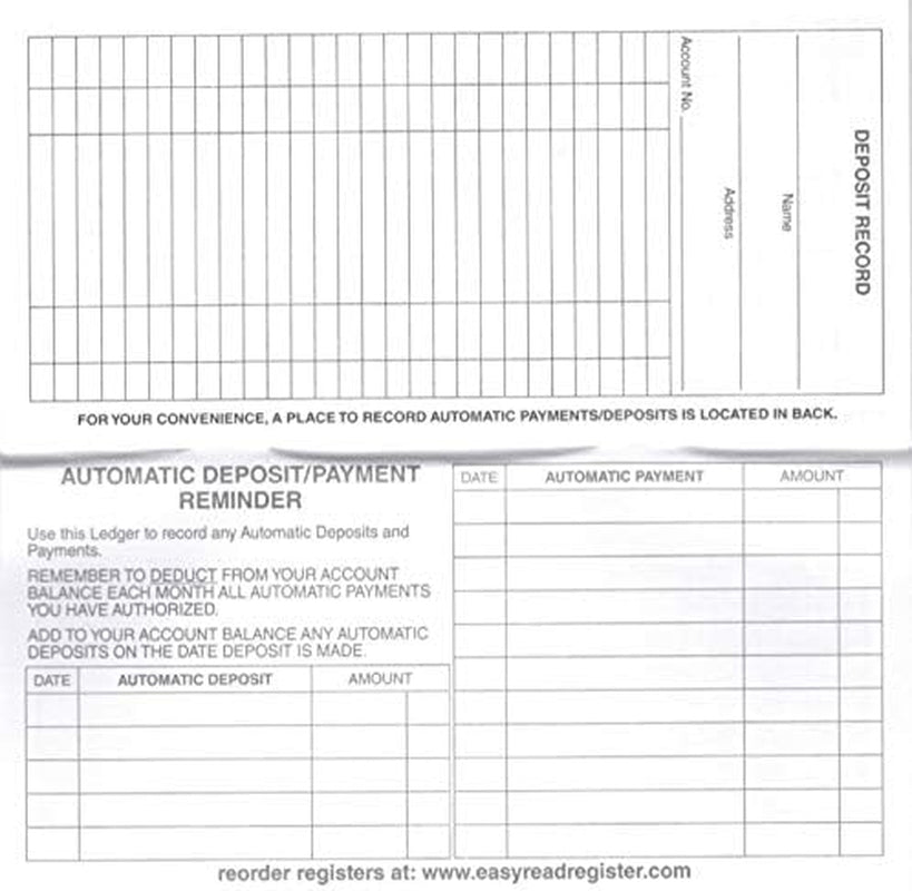 12 Check Registers for Personal Checkbook - Made in the USA - Checkbook Ledger Transaction Registers