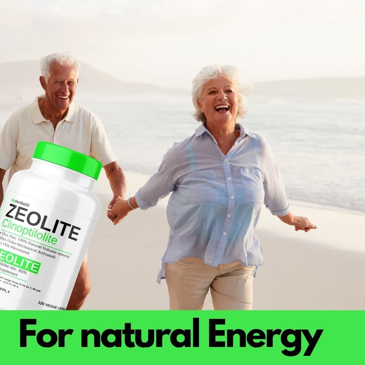 Zeolite Powder 120 Capsules | Detox | Clinoptilolite 95% | 3X Activated | Natural Mineral Dust Less-Than 1 Μm