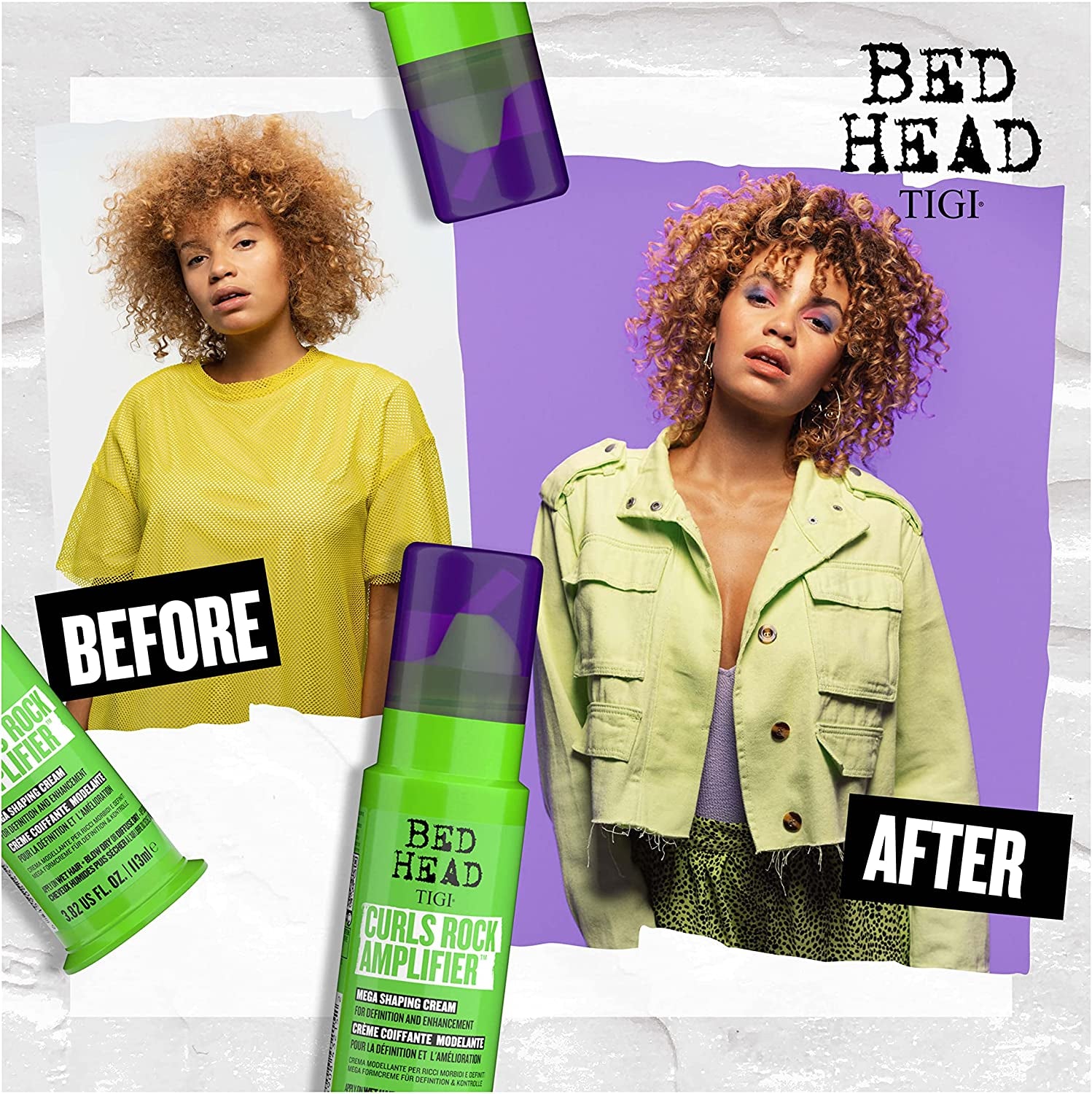 Bed Head by TIGI Curls Rock Amplifier Curl Cream for Curly Hair, the Ultimate Curl Cream for Curly Hair Care 3.82 Fl Oz