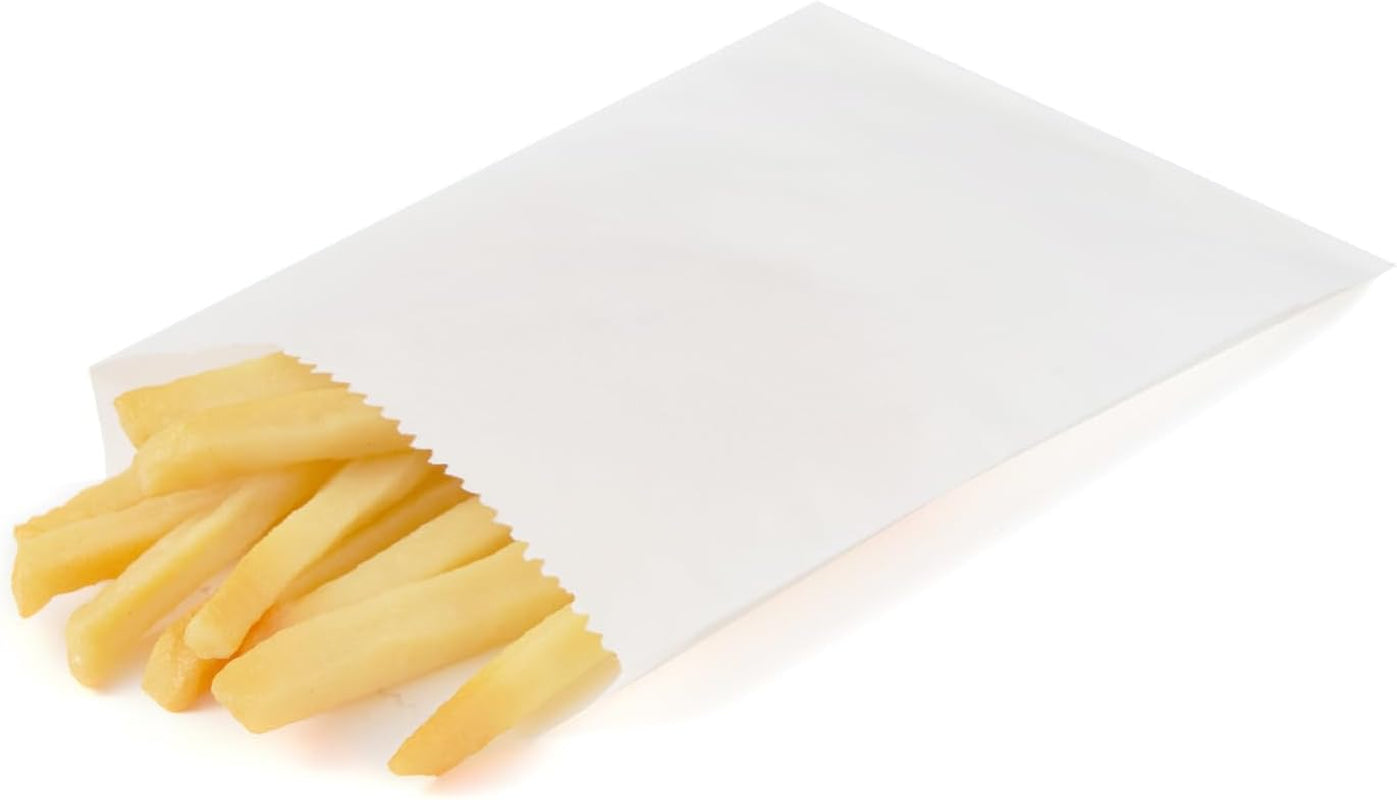 Focciup100-Pack 3X5 Inches White Kraft Paper Treat Bags Flat Favor Bag for Party Small Gift Bag