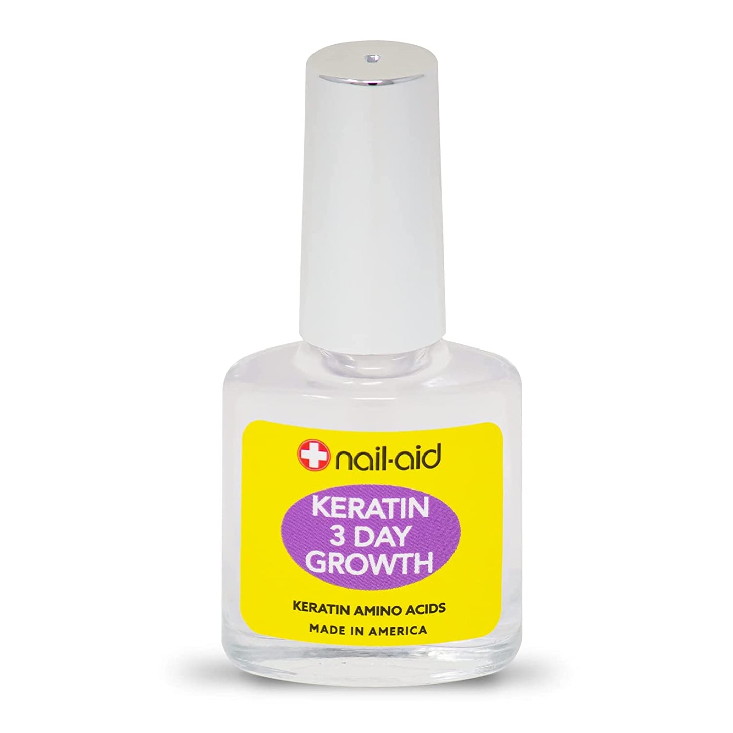 Nail-Aid Keratin 3 Day Growth Nail Treatment & Strengthener, Clear, 0.55 Fl Oz