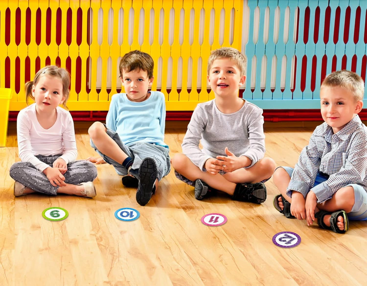 Facraft Line up Spots for Classroom Floor - 36Pcs Classroom Line-Up Stickers Number Spot Stickers Markers for Teacher Kindergarten Preschool Elementary Classroom