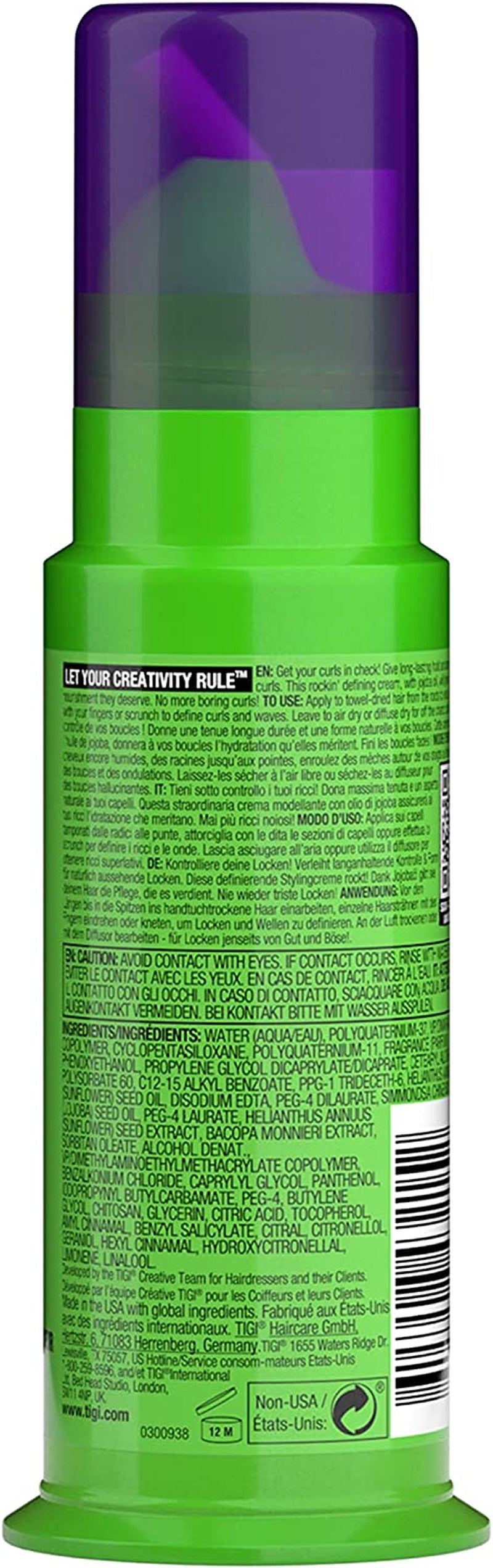 Bed Head by TIGI Curls Rock Amplifier Curl Cream for Curly Hair, the Ultimate Curl Cream for Curly Hair Care 3.82 Fl Oz