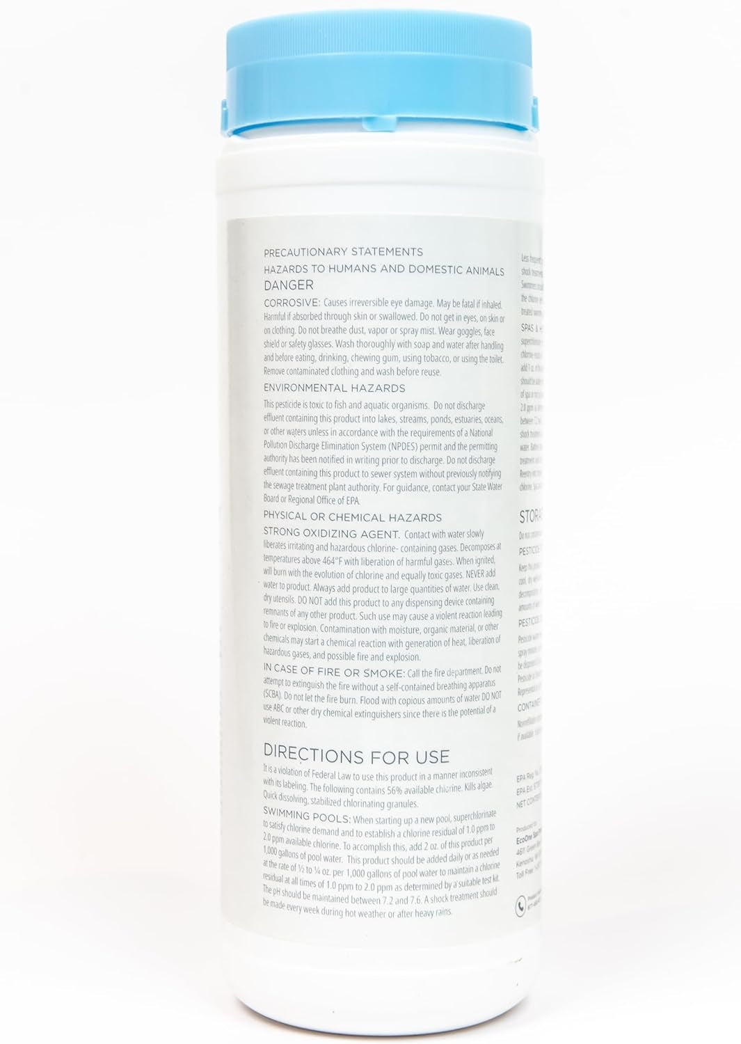 One Shock Granules by Ecoone | Self-Dissolving Hot Tub Shock Treatment Chlorine Granules | Daily or Weekly Spa Shock & Sanitation | Sodium Dichloro-Triazinetrione Dihydrate (55% Chlorine), 2 Lb