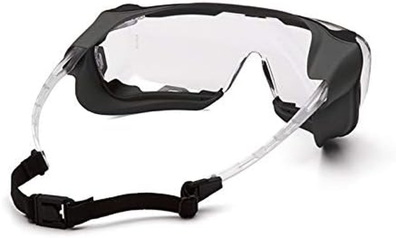 Pyramex Cappture over Prescription Safety Glasses, Clear H2MAX Anti-Fog Lens W/Rubber Gasket