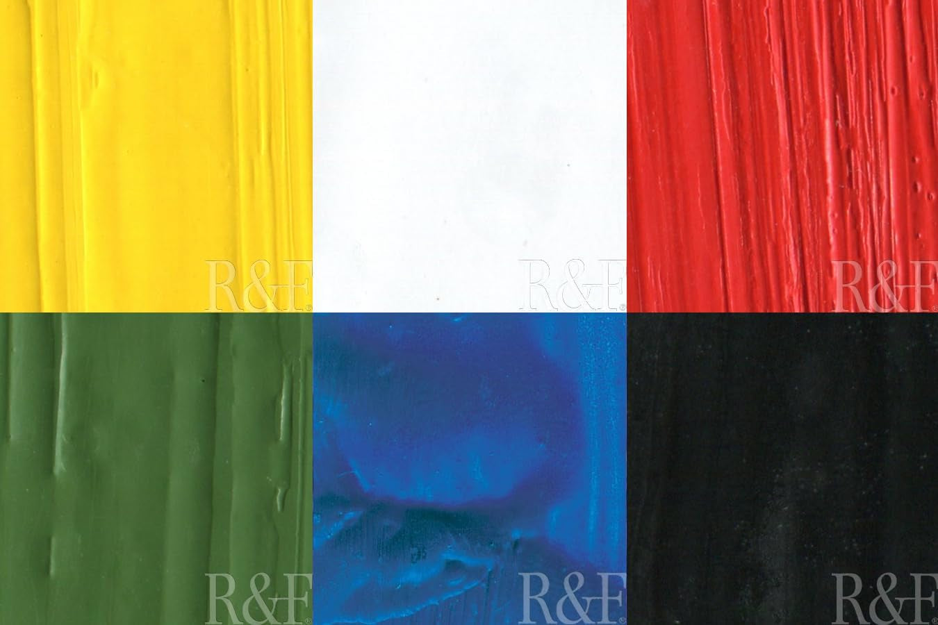 R&F Handmade Paints - Professional Encaustic Paint - Opeque Colors, Set of 6