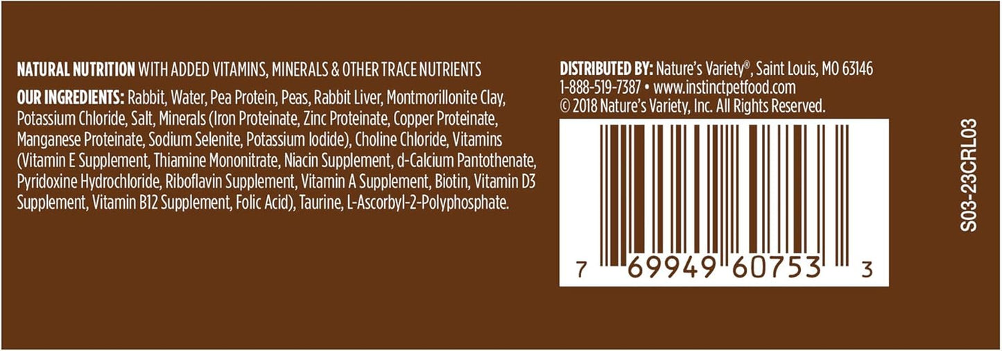 Instinct Limited Ingredient Diet Grain Free Real Rabbit Recipe Natural Wet Canned Cat Food by Nature'S Variety, 5.5 Oz (Pack of 12)