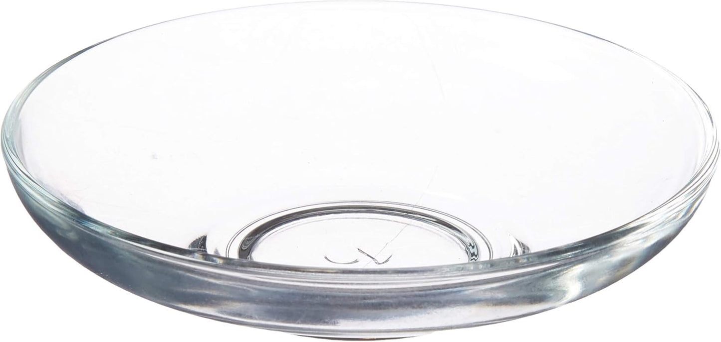 Pasabahce Turkish Glass Saucers Tea Plates, 6 Count