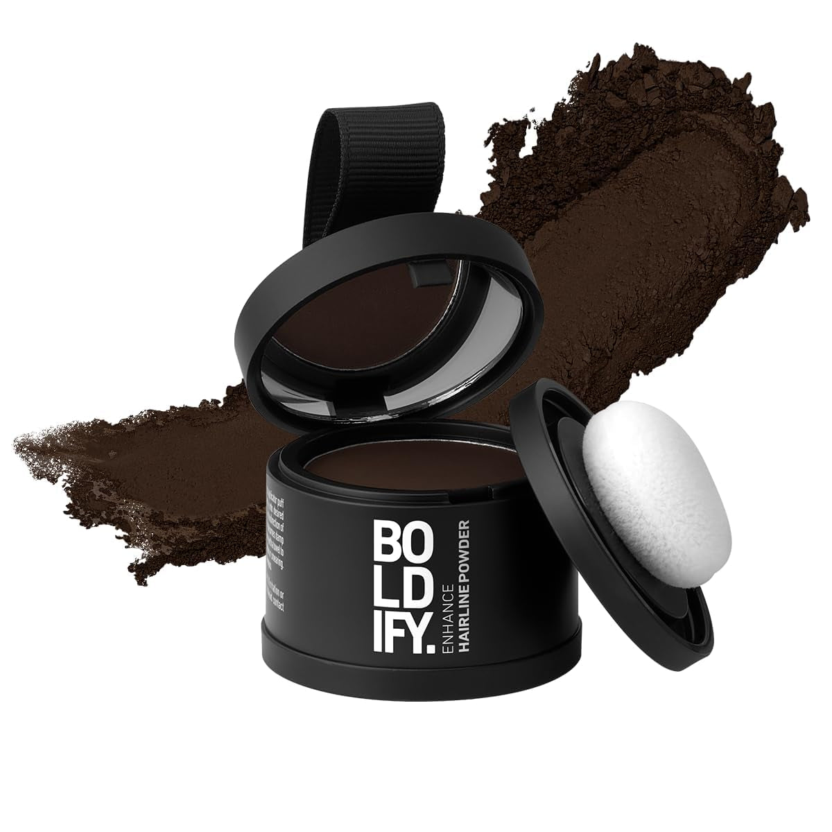BOLDIFY Hairline Powder - Root Touch up & Hair Loss Cover Up, Instant Gray Coverage 48-Hour Stain-Proof Hair Color Powder for Women & Men, Hair Fibers and Hair Topper Alternative (Dark Brown)
