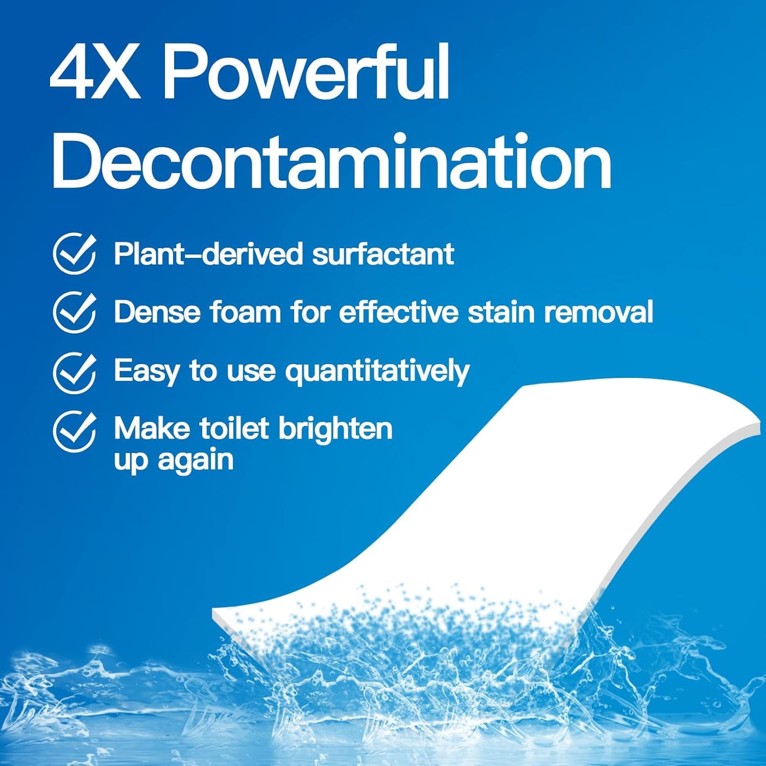 Eco Friendly Toilet Cleaners 120 Strips Quick Foaming Toilet Cleaner Sheets, Efficiently Remove Stains with Ocean Dew Scent, Safe Neutral Toilet Cleaning Strips, Plastic Free Biodegradable