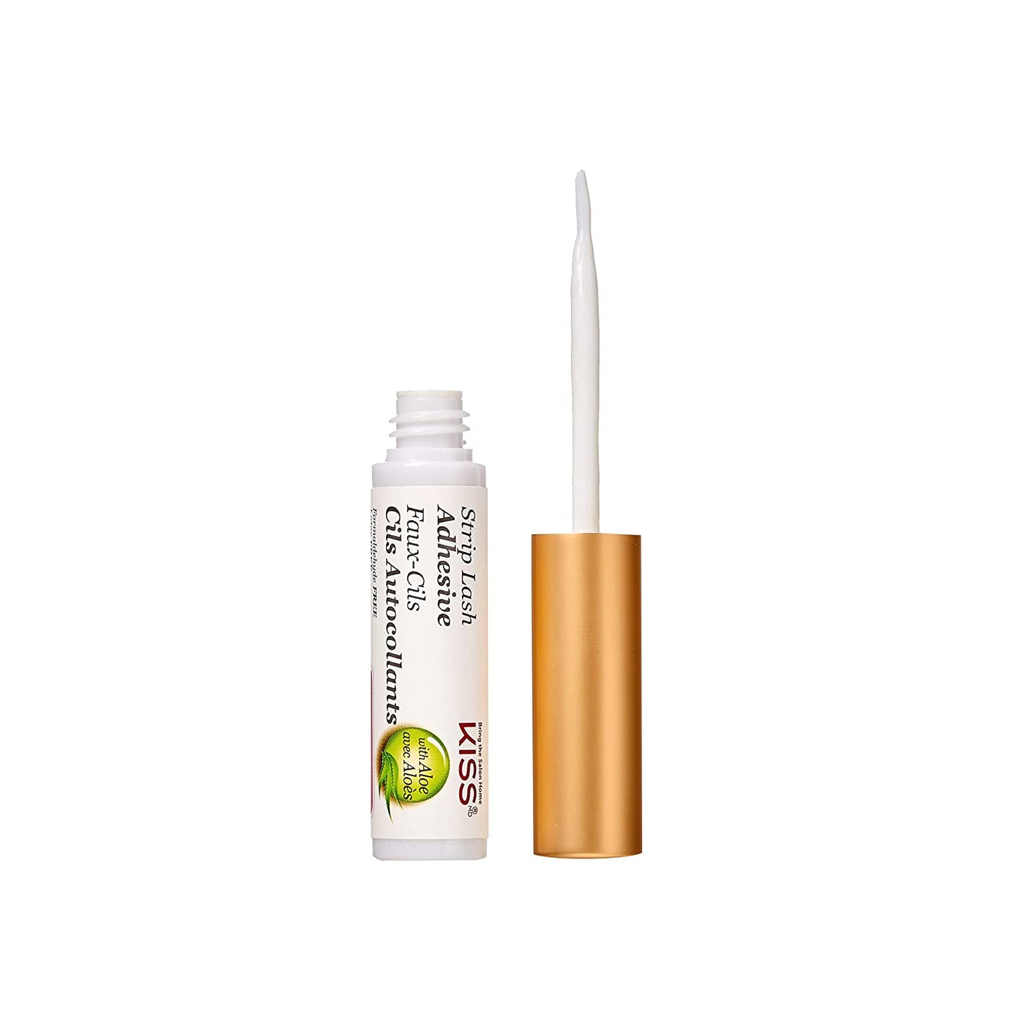 KISS Strip Lash Adhesive, Lash Glue, 24Hr Strip Eyelash Adhesive, Clear, Includes Lash Adhesive, Long Lasting Wear, Can Be Used with Strip Lashes and Lash Clusters