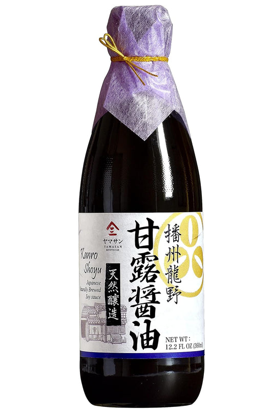 Soy Sauce Double Brewed Vintage 1000 Days Aged, Japanese Artisanal Handmade, Naturally Brewed, No Additives, Non-Gmo, Made in Japan(360Ml)【Yamasan】