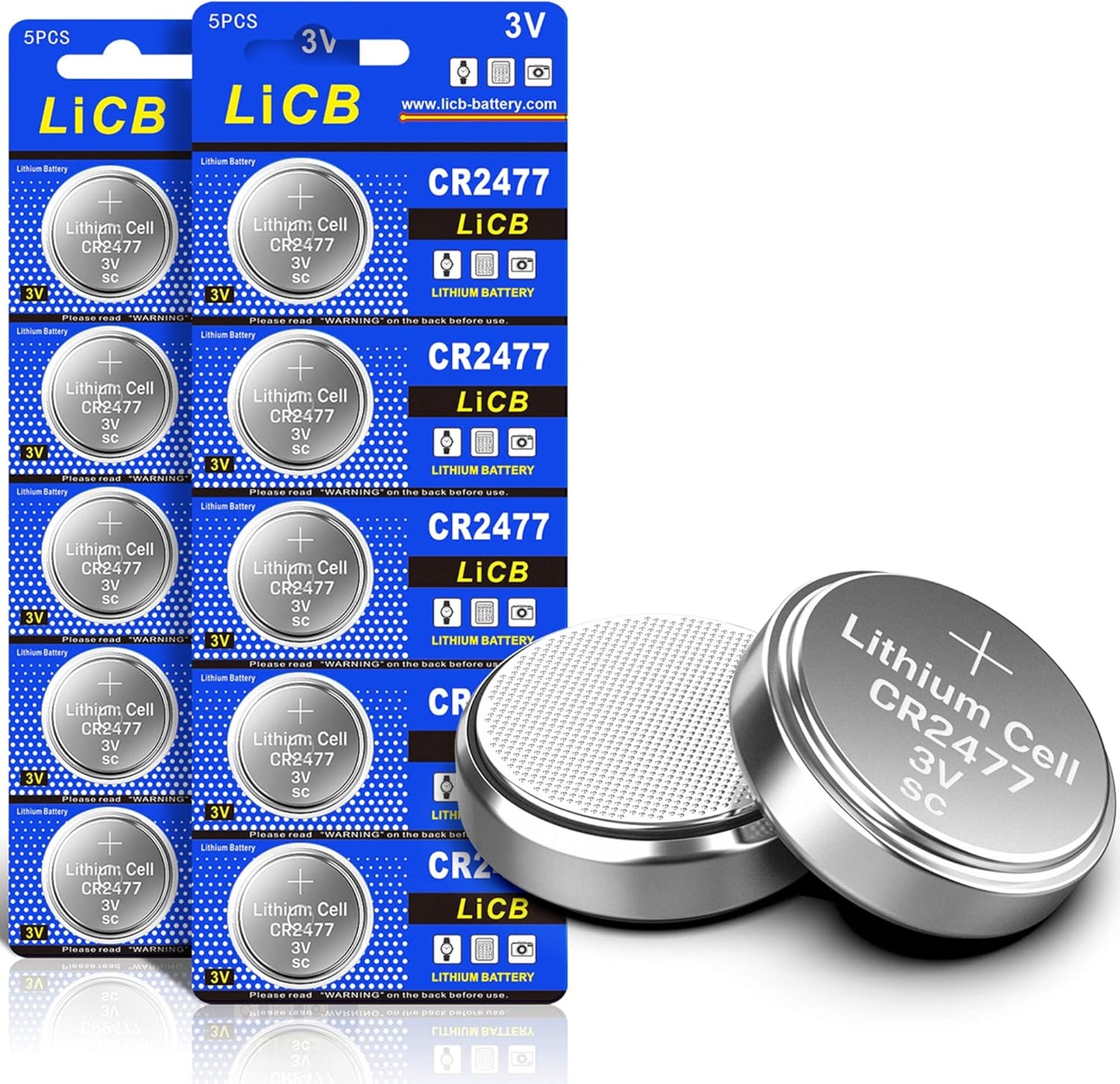 Licb CR2477 3V Lithium Battery (Pack of 10)