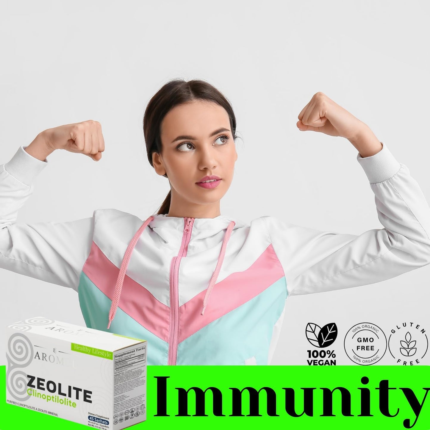 Zeolite Powder Clinoptilolite Sachets,45 Sachets Ltra FINE Less-Than 1 Μm | Clinoptilolite 95% | 3X Activated | Safe, Gentle, & Effective Energy | Original Zeolite Powder Sachets