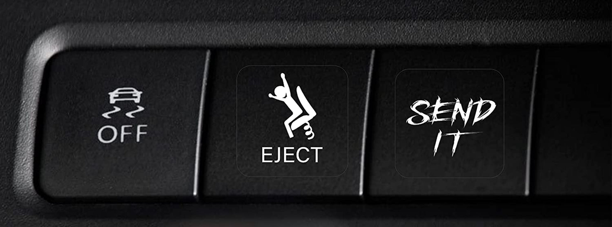 Novelty Stickers for Car or Truck Unused Buttons - Interior Dash Rocker Console Switch Decals