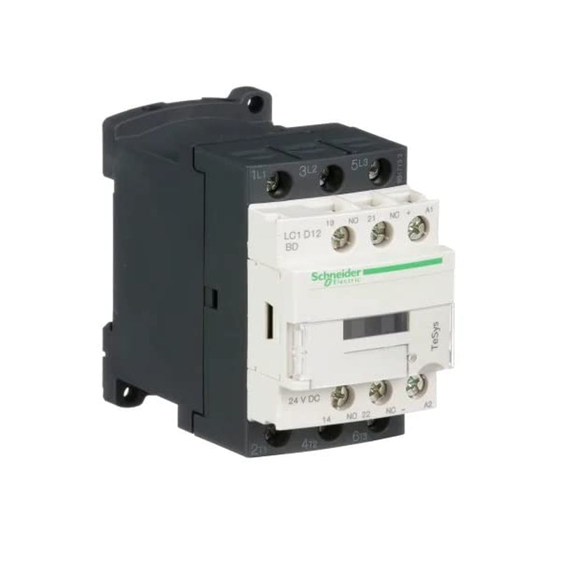 Schneider Electric Schneider LC1D12BD Contactor, 12A, 3P, 600V, Coil: 24VDC