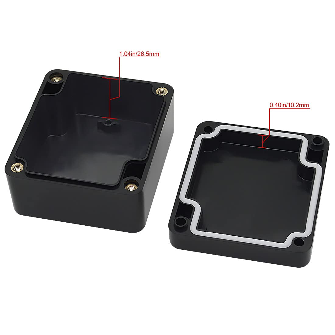 Lemotech Electrical Box ABS Plastic Project Box IP65 Waterproof Junction Box Project Case Universal Enclosure for Electronics Black 2.48X 2.28X 1.37 Inch(63X58X35Mm)(Pack of 1)