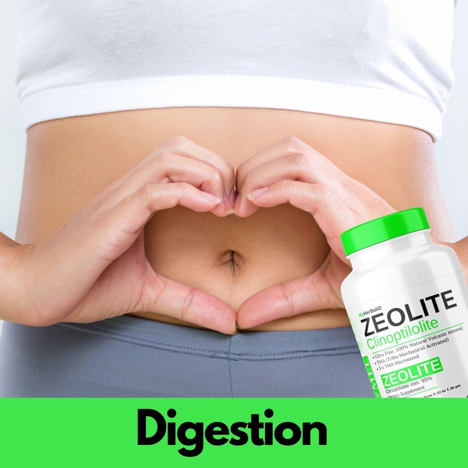 Zeolite Powder 120 Capsules | Detox | Clinoptilolite 95% | 3X Activated | Natural Mineral Dust Less-Than 1 Μm