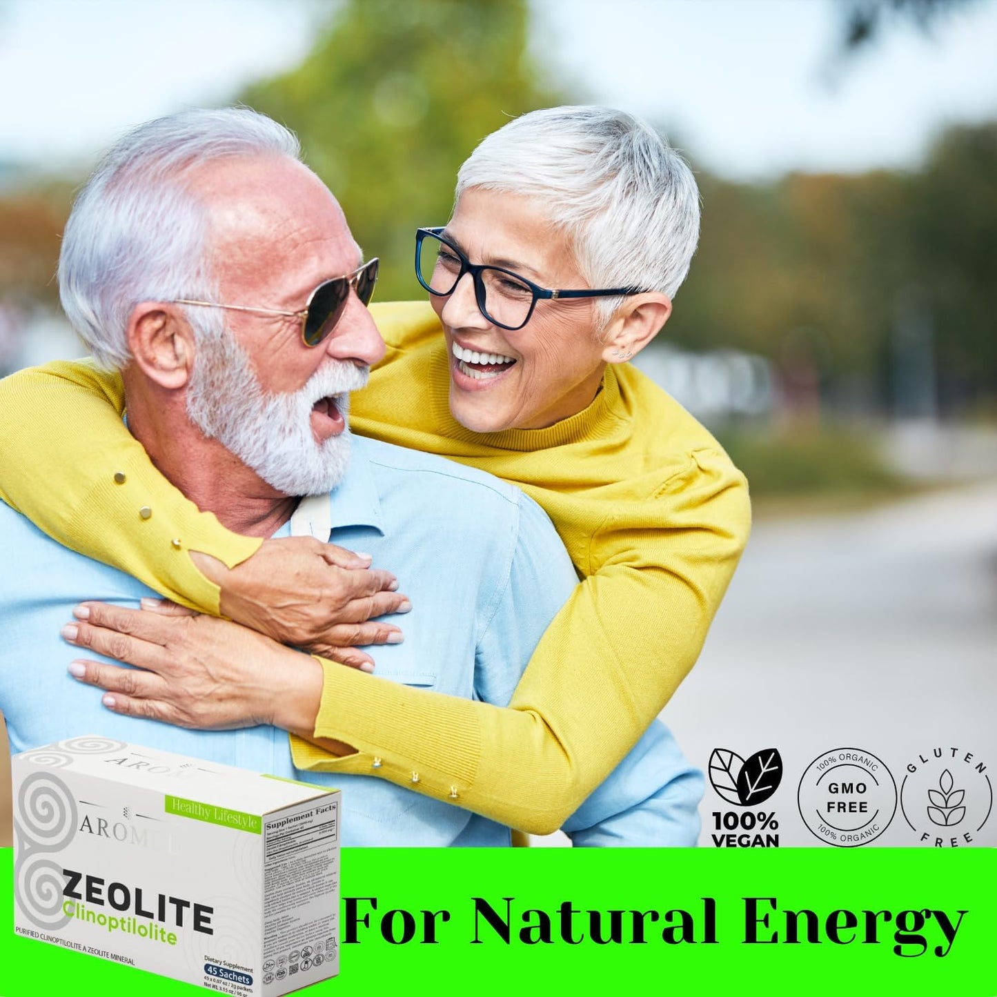 Zeolite Powder Clinoptilolite Sachets,45 Sachets Ltra FINE Less-Than 1 Μm | Clinoptilolite 95% | 3X Activated | Safe, Gentle, & Effective Energy | Original Zeolite Powder Sachets