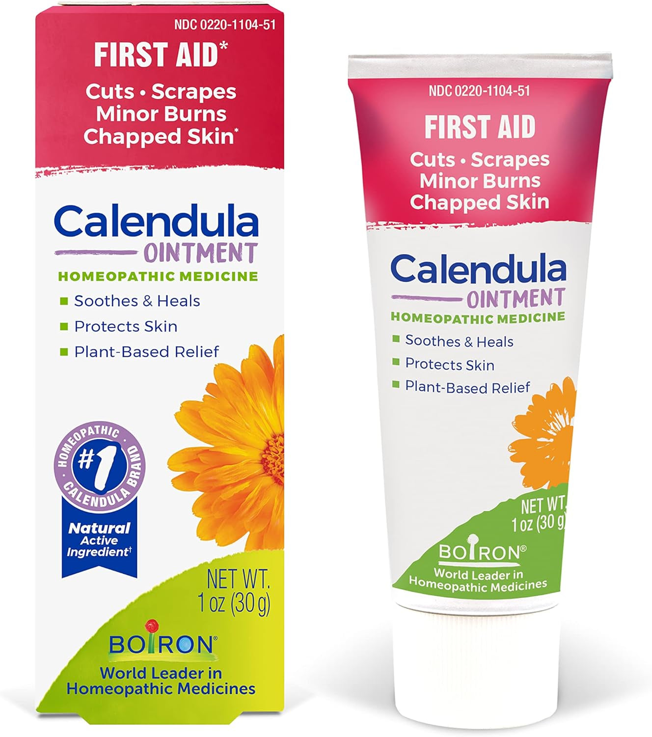 Boiron Calendula Ointment for Relief from Minor Burns, Cuts, Scrapes, and Insect Bites - 1 Oz