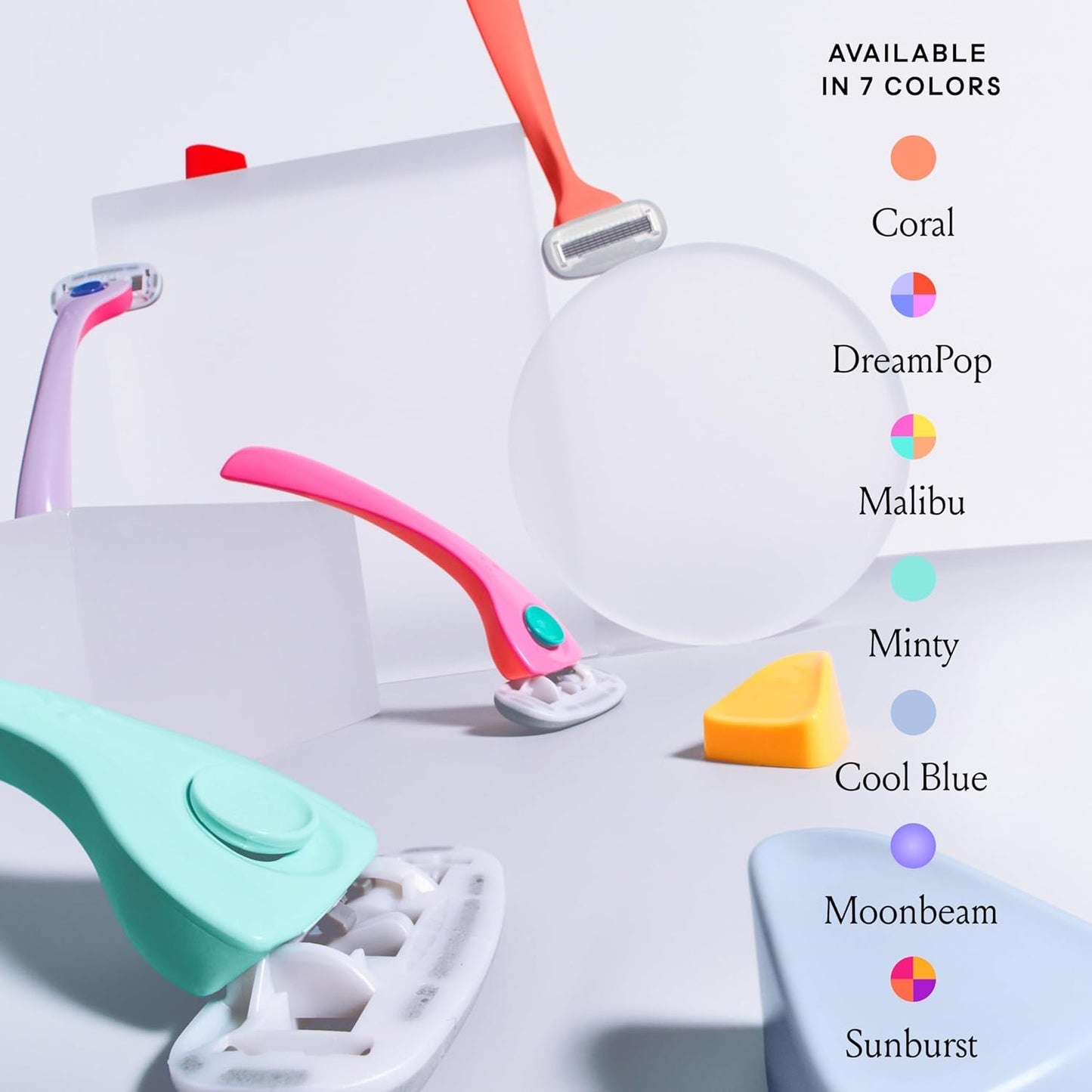 Billie Razors for Women Shave Kit – Women’S Razor + 4 X 5-Blade Razor Refills + Magnetic Holder – Dreampop