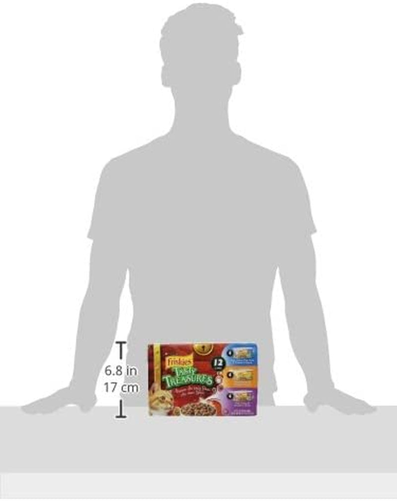 Purina Friskies Gravy Wet Cat Food Variety Pack, Tasty Treasures Prime Filets - 5.5 Ounce (Pack of 12)