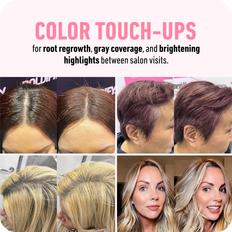 BOLDIFY Hairline Powder - Root Touch up & Hair Loss Cover Up, Instant Gray Coverage 48-Hour Stain-Proof Hair Color Powder for Women & Men, Hair Fibers and Hair Topper Alternative (Dark Brown)