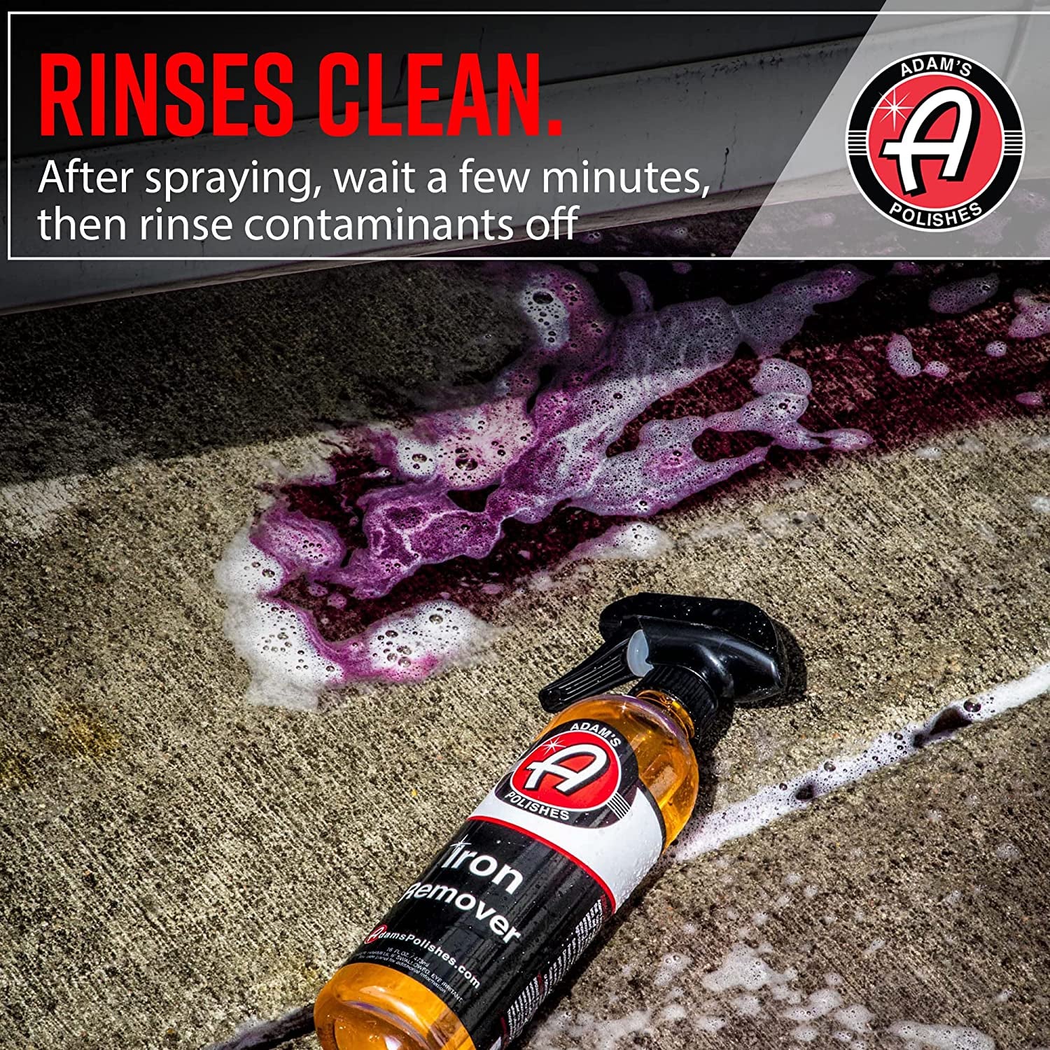 Adam'S Polishes Iron Remover (2-Pack) - Iron Out Fallout Rust Remover Spray for Car Detailing | Remove Iron Particles in Car Paint, Motorcycle, RV & Boat | Use before Clay Bar, Car Wax or Car Wash