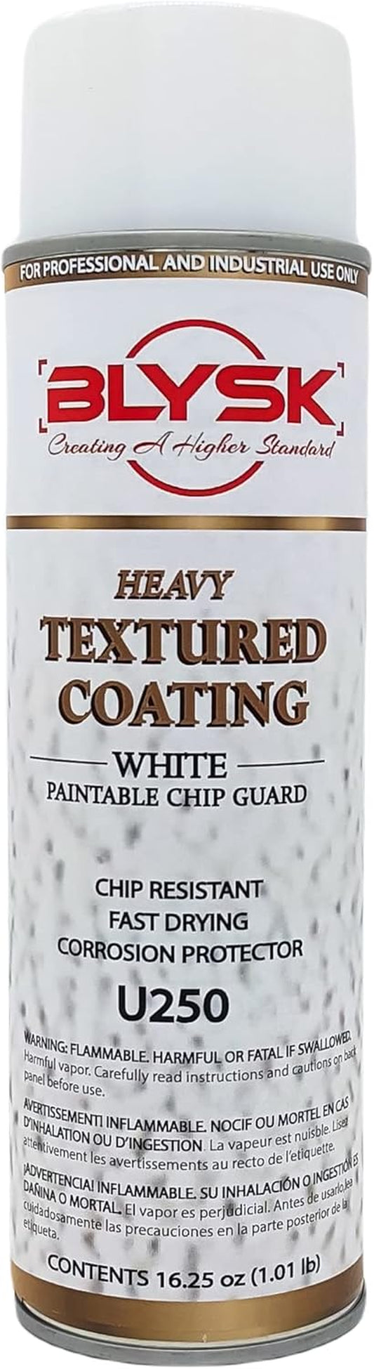 Heavy Textured Coating U250 White 15Oz., Paintable Chip Guard, Chip Resistant, Fast Drying, Corrosion Protector (1-Pack)