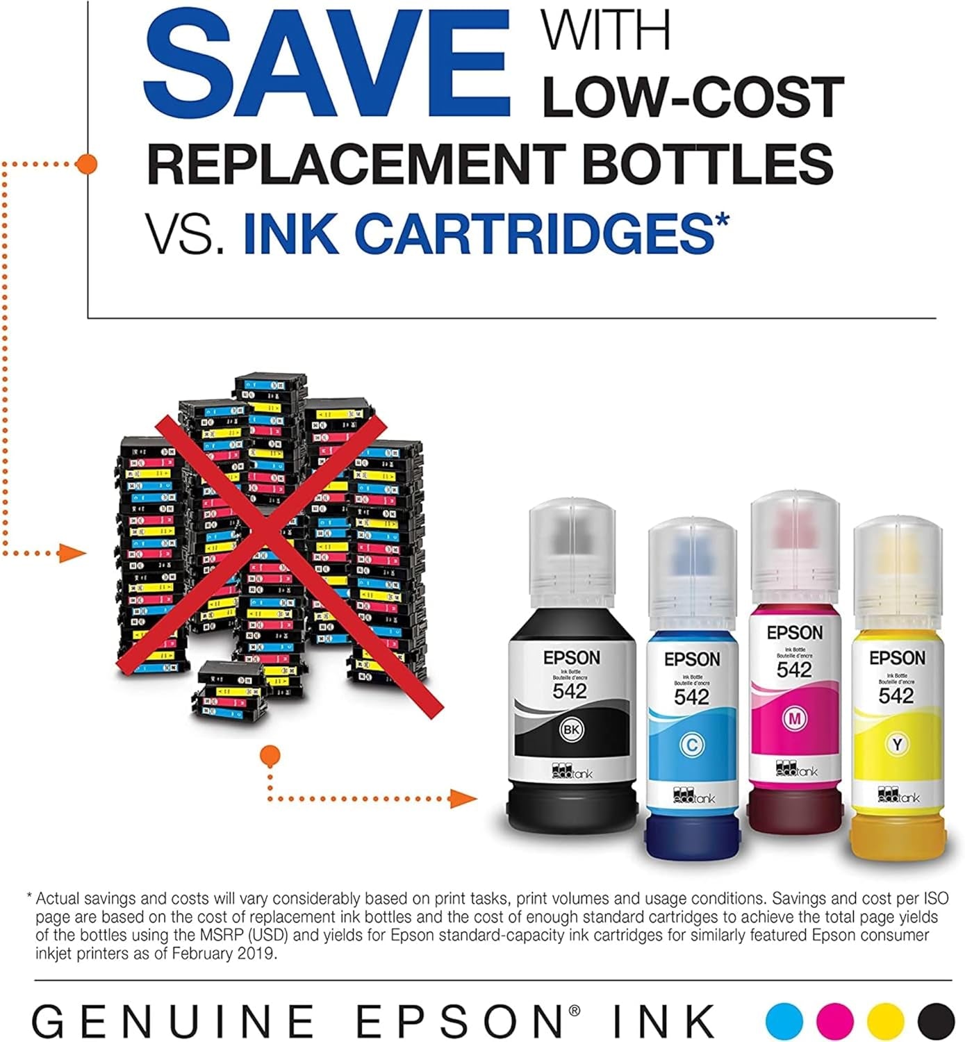 EPSON 542 Ecotank Ink Ultra-High Capacity Bottle Black (T542120-S) Works with Ecotank Pro ET-5150, ET-5170, ET-5180, ET-5800, ET-5850, ET-5880, ET-16600, ET-16650