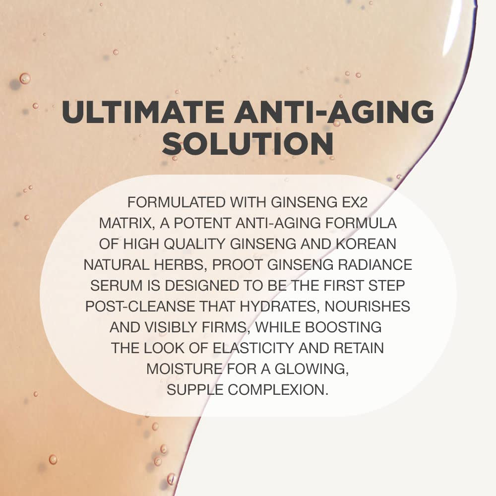 Ginseng Radiance Serum | Ginseng Serum with 52.5% Korean Ginseng Extract | Korean Ginseng Serum Formulated with Ginseng Extract, Hyaluronic Acid & WGF Complex-3 | Korean Ginseng Skin Care Technology