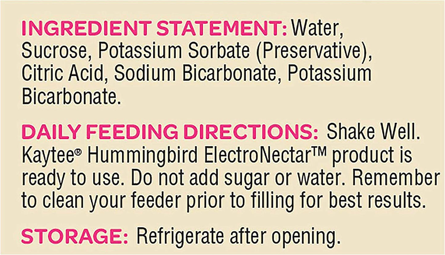 Kaytee Hummingbird Electronectar Wild Bird Food, Ready to Use, 64 Ounces
