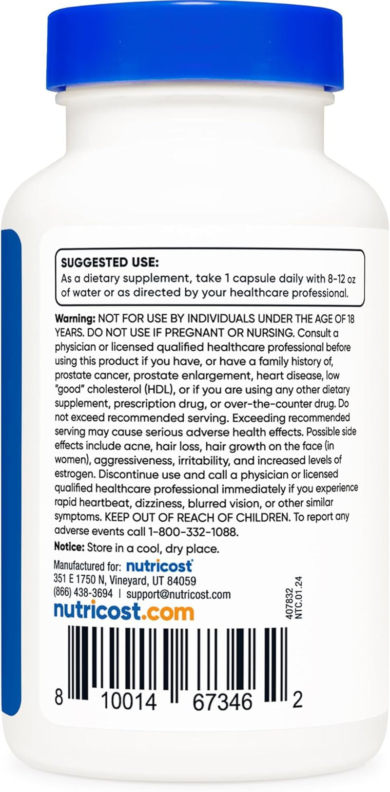 Nutricost Pregnenolone 10Mg, 120 Capsules - Non-Gmo, Gluten Free, Vegetarian Capsules