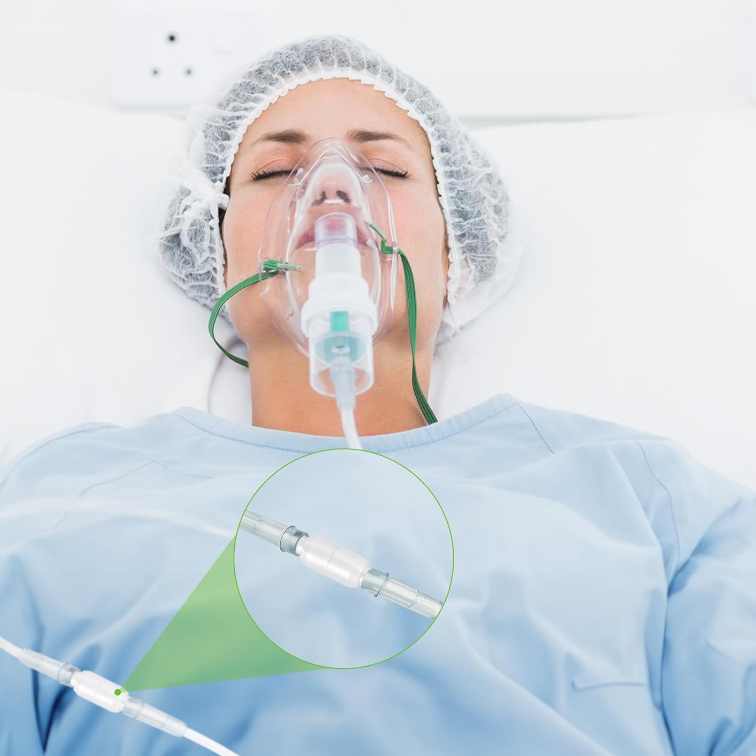 Adult Soft Nasal Oxygen Cannula Kit(10 Pack) - 7-Ft Nasal Tubing for Oxygen, Included 5PCS Nasal Cannula Oxygen Tubing & 5PCS Tubing Connectors, Standard Connector