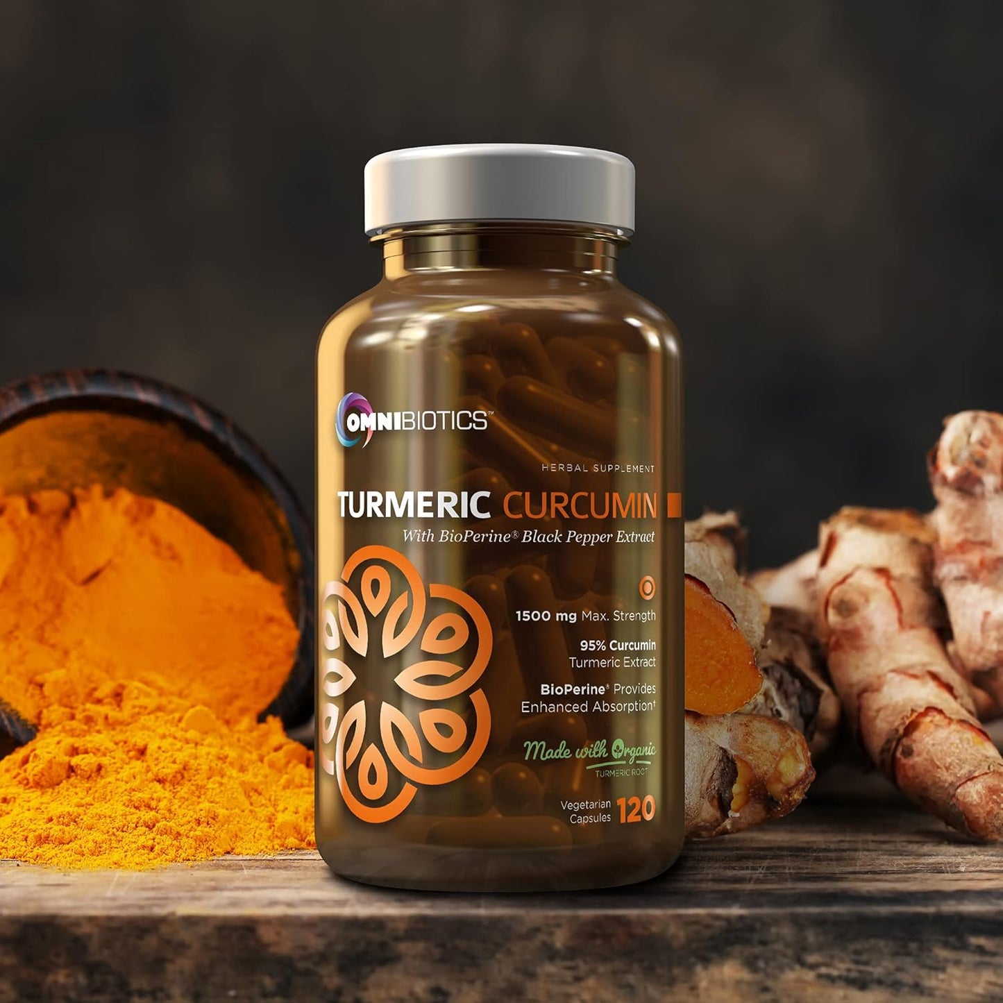 Organic Turmeric Curcumin Extract Supplement 1500Mg with Bioperine and 95% Curcuminoids Extract – Turmeric and Black Pepper Supplement Extract (10Mg) - Turmeric Capsules - 120 Vegetarian Capsules
