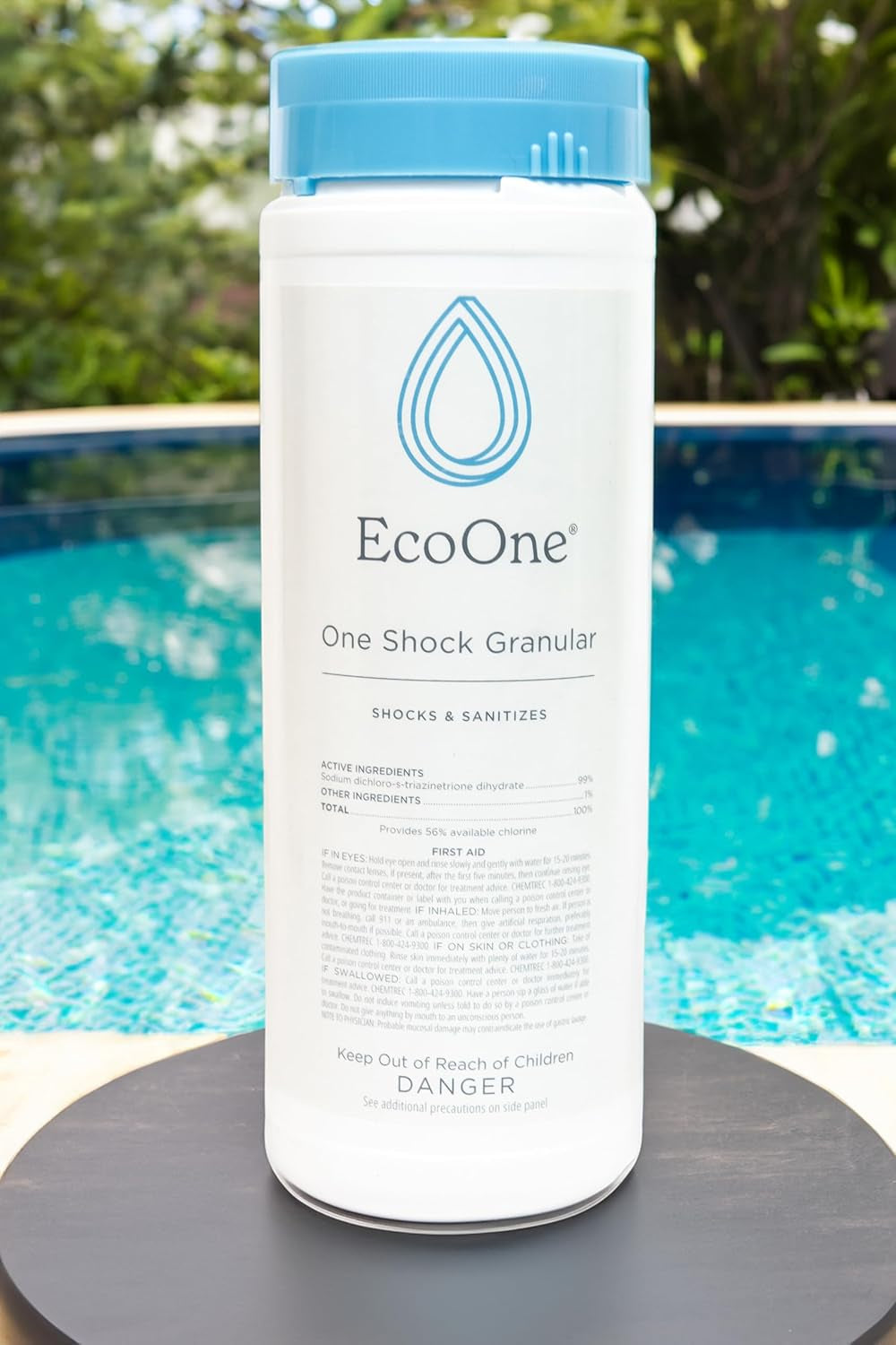 One Shock Granules by Ecoone | Self-Dissolving Hot Tub Shock Treatment Chlorine Granules | Daily or Weekly Spa Shock & Sanitation | Sodium Dichloro-Triazinetrione Dihydrate (55% Chlorine), 2 Lb
