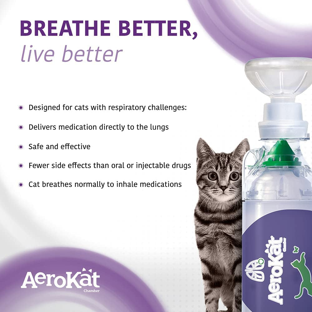 The Original Feline Aerosol Chamber Inhaler Spacer for Cats and Kittens with Exclusive Flo-Vu Indicator