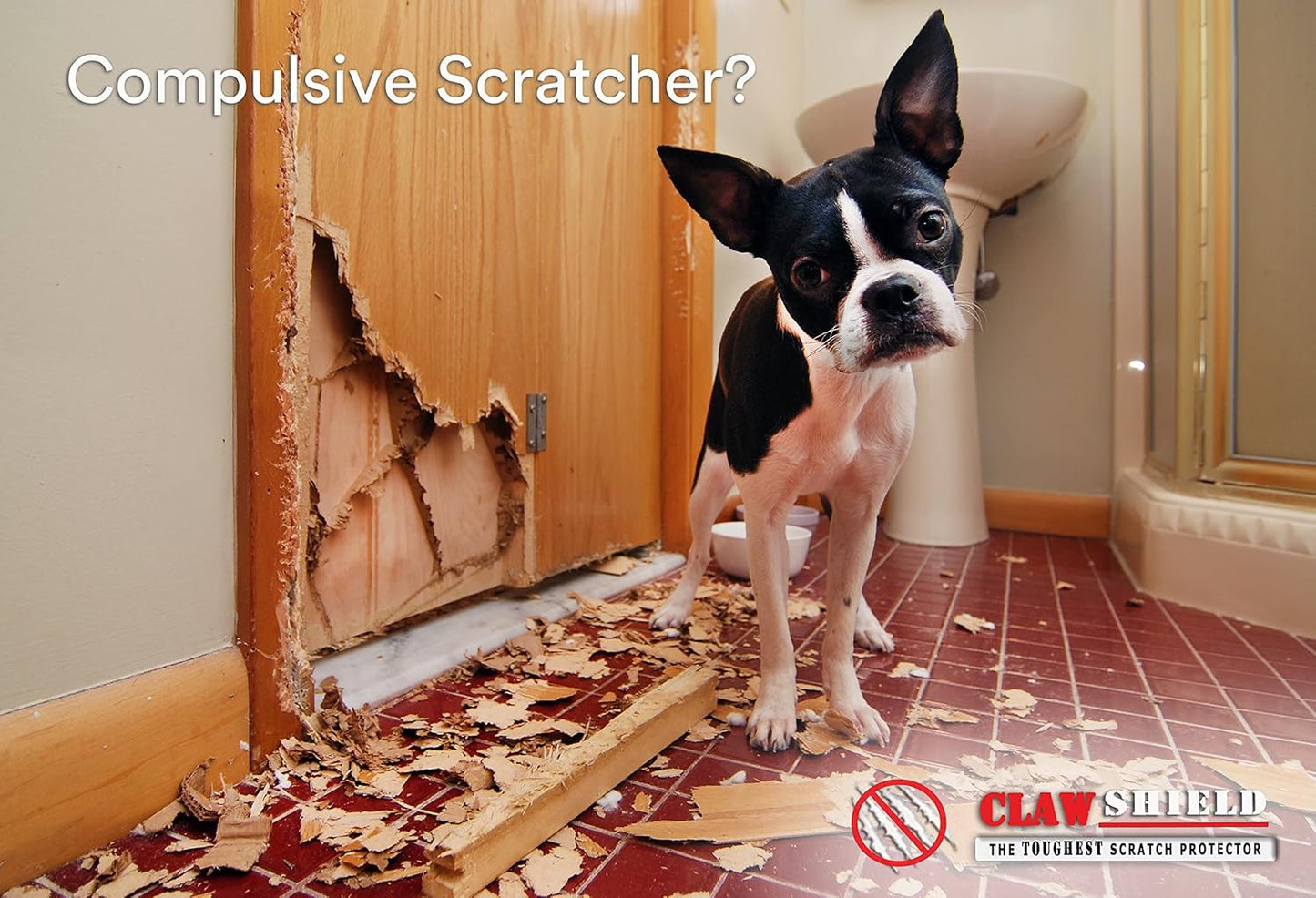 The Toughest Scratch Protector, Claw Barrier for Anxious Dog. Prevent Door, Door Frame & Wall Damage Scratch Barrier for Dog & CAT Clawing